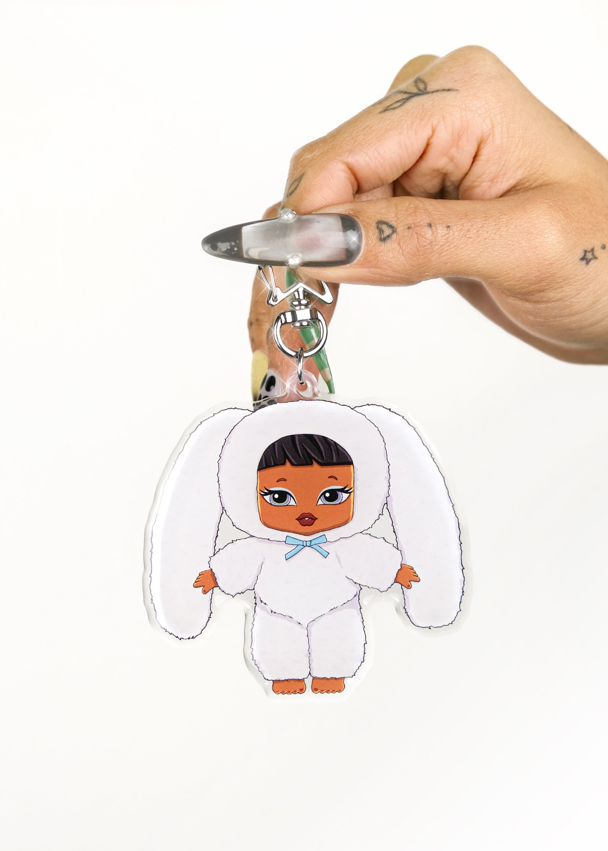 Bunny Star Charm Keychain