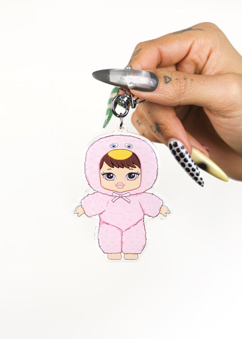 Ducky Star Charm Keychain