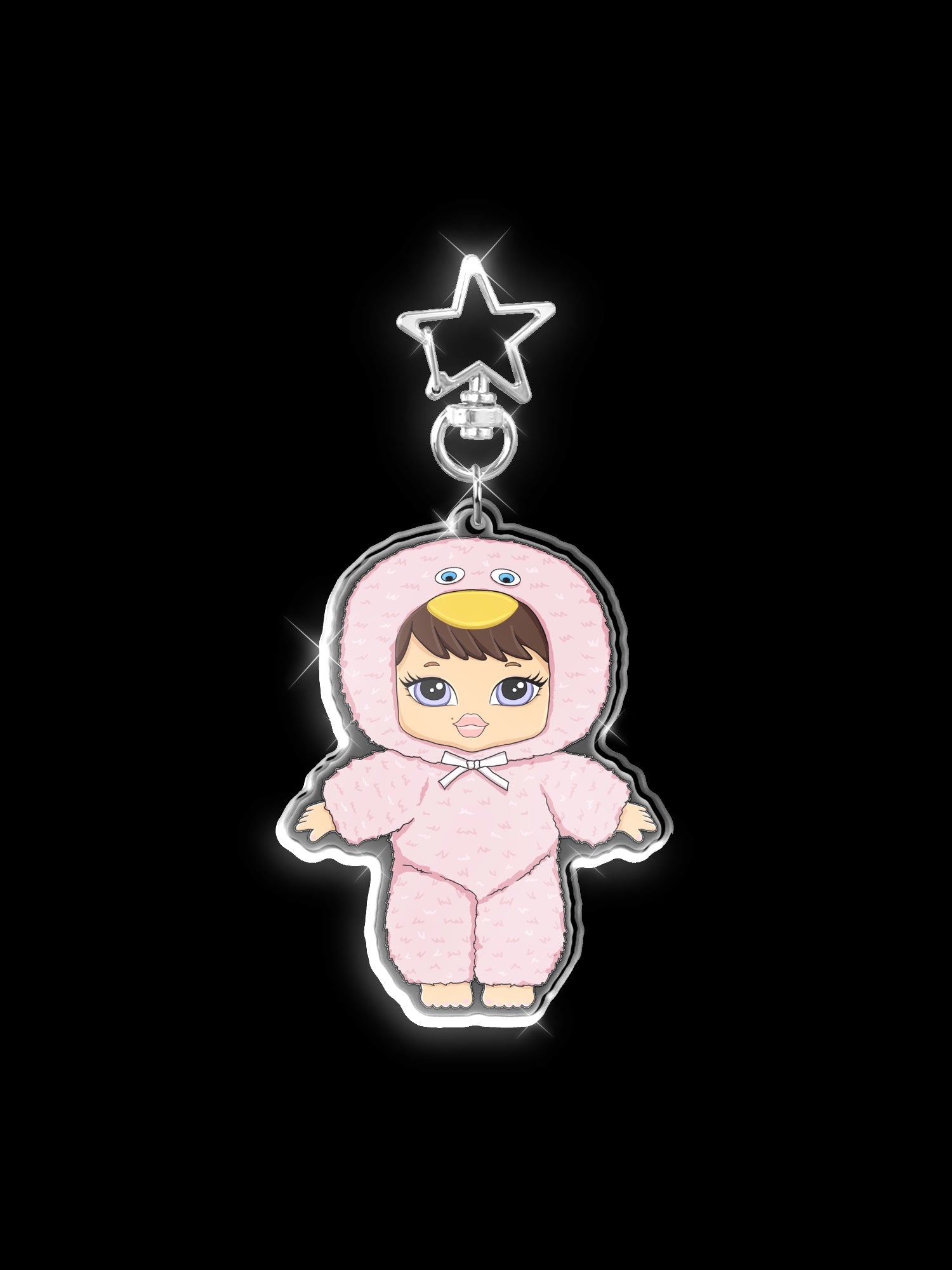 Ducky Star Charm Keychain