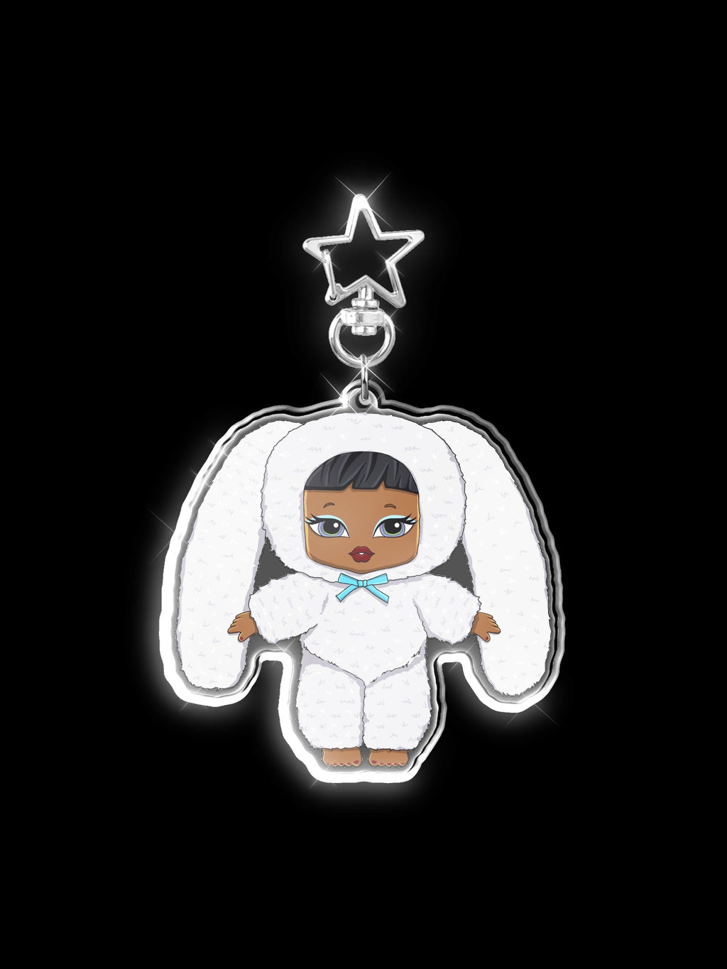 Bunny Star Charm Keychain