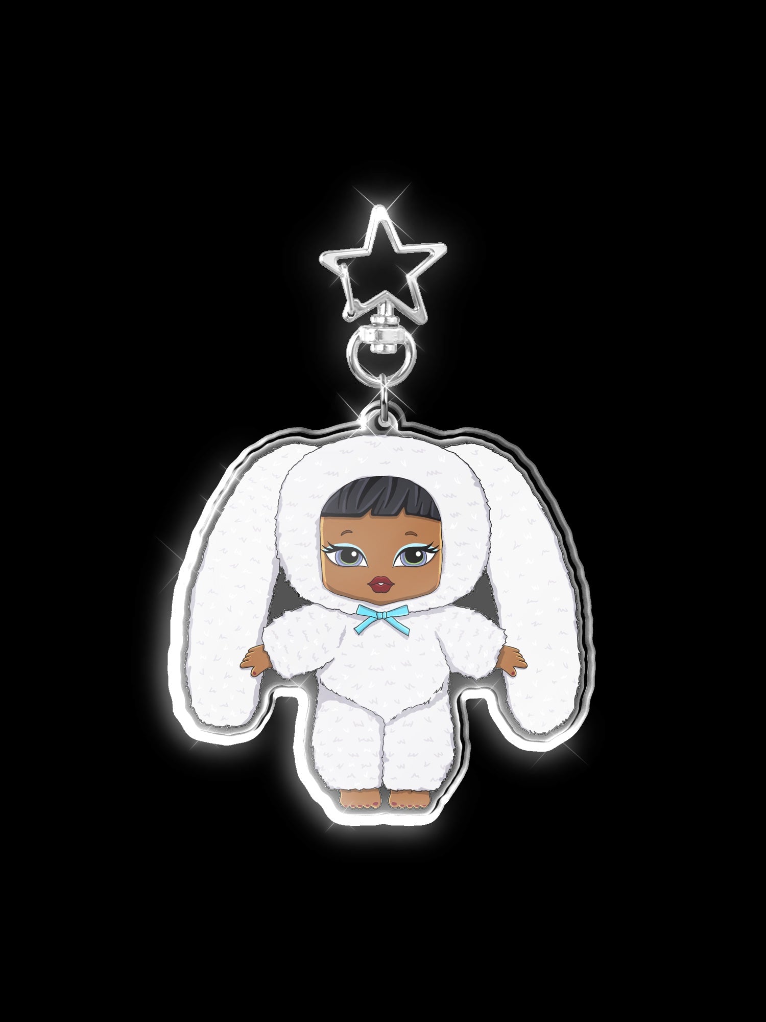 Bunny Star Charm Keychain